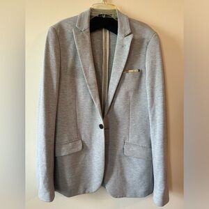 Scotch and Soda Amsterdam Couture  Mens Blazer Small/46 Light Gray Lapel Square
